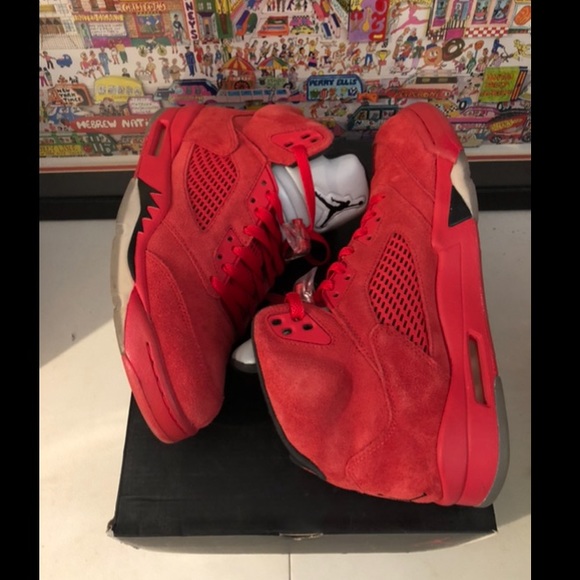 Air Jordan Retro 5 University Red / Black US Mens sz 10.5 - Picture 7 of 10